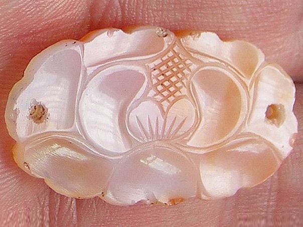 Agate elongated flower – (3841)